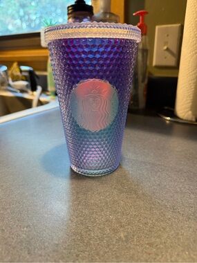 Starbucks Iridescent Studded Cold Cup - Purple and Blue